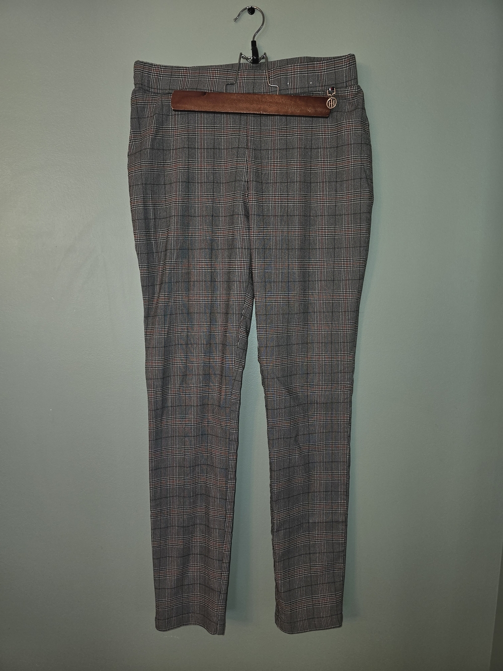 Tommy Hilfiger Women's Gray Plaid Dress Pants
